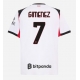 AC Milan Santiago Gimenez #7 Replike Gostujuci Dres 2025-26 Kratak Rukav